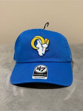 Los Angeles Rams '47 Brand Hat Blue Adjustable Strap Dad Cap